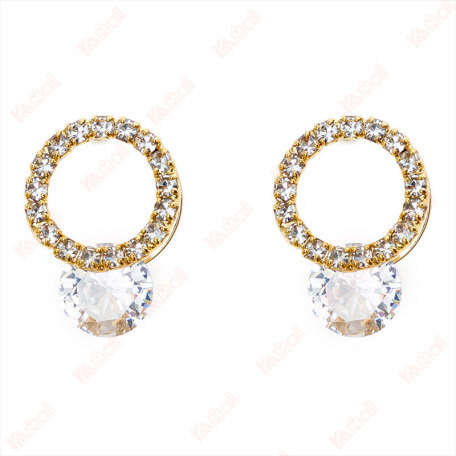 best gold plated zircon stud earrings
